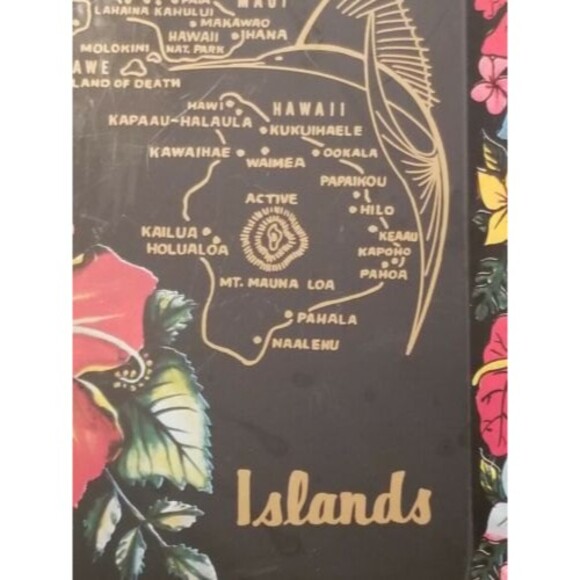 Vintage Hawaiian Islands Tin Serving Tray 13.5"x10" - Picture 6 of 8